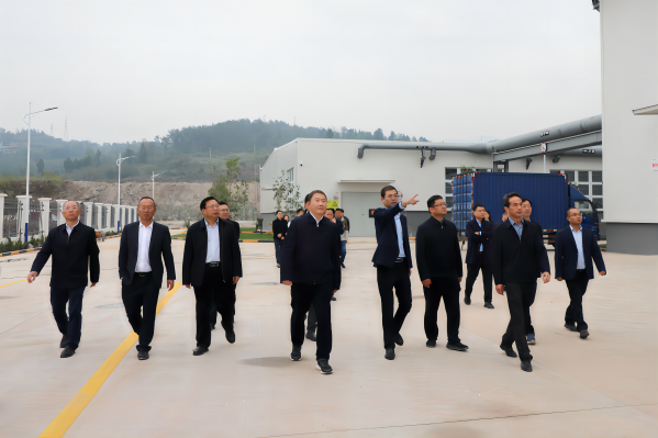 忠县县委书记李电一行莅临忠县海螺环保调研督导重点项目建设